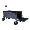 CAVINAS Heavy-Duty Folding Wagon Cart with Tailgate, All-Terrain Beach Cart with Big Wheels/Rain Covers,Wagon Cart - 4 of 4