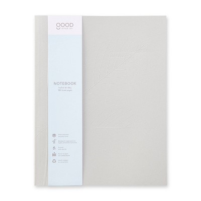 128 page College Ruled Composition Notebook 10"x7.5" Debossed Gray - Good Office Day