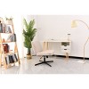 Ergonomic Office Chair Armless Upholstered Wide Seat with Adjustable Height for Home Office or Vanity-3irtyhousy - 2 of 4