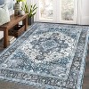 Area Rug Vintage Medallion Entryway Mat Washable Boho Floral Hallway Runner Bedroom Bedside Laundry Indoor Oriental Non-Slip Kitchen - 2 of 4