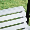 Okak 3-Seater Wooden Porch Swing with Fold-Out Table,Patio Bench Swing with Cup Holders,Outdoor Hanging Chair for Backyard,Garden,Poolside - 2 of 4