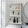 FURNIinspire Utility Storage Cabinets Contemporary Wall-Mounted Cabinet, Efficient Space Saving, Ideal for Bathroom Storage, White, 13.8"*6"*21" - 2 of 4