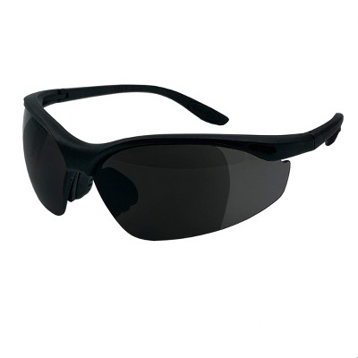 grinderPUNCH Full Lens Magnification Safety Glasses with Black Frame  Clear Lens   Magnifying Reading Eyewear (Tinted +1.00 Diopter)