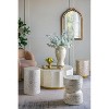Kumasinova 14x14x20" On-Trend Cylindrical Capiz Accent End Table,2-In-1 Drum Stools for Living Room & Garden,Premium MDF Sofa Side Table,Art Deco - 3 of 4