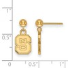 Black Bow Jewelry 14k Yellow Gold North Carolina State Wolfpack NCAA Dangle Earrings - 2 of 3