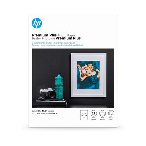 HP 8.5x11 25ct Premium Plus Photo Glossy Printer Paper - White (CR670A) - 1 of 3