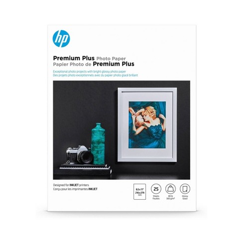 Hp 8.5x11 25ct Premium Plus Photo Glossy Printer Paper - White (cr670a) :  Target