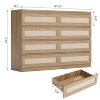 Zstar 8 Drawer Double Dresser for Bedroom, Living Room, Entryway, Hallway - 2 of 4