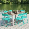 Karl Home |Stackable Metal Folding Chair Set (Set of 6) - 4 of 4