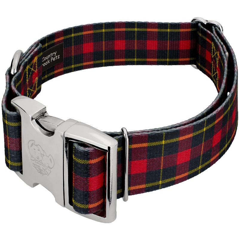 Country Brook Petz 1 1/2 Inch Premium Buffalo Plaid Dog Collar, 2 of 6