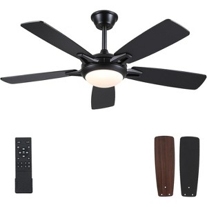 52 Inch Down Rod Ceiling Fan with Light,Dual side Blades - 1 of 4