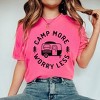 Simply Sage Market Women's Camp More Worry Less Camper Short Sleeve Garment Dyed Tee - 2 of 3
