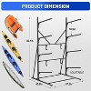 Heavy Duty Kayak Storage Rack – Adjustable Metal Stand for Canoe, Surfboard, Paddleboard & Skis (Indoor/Outdoor Garage Use) - 3 of 4