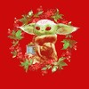 Boy's Star Wars The Mandalorian Christmas The Child Wreath T-Shirt - 2 of 4