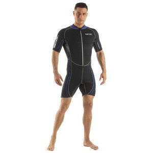 SEAC M.Corto Trendy Man 2.5mm Neoprene Shorty Wetsuit with Front Zip for Water Sports - 1 of 1