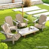 Outsunny Set of 4 Adirondack Chair Cushion, High Back Outdoor Chair Cushions with Ties - 3 of 4