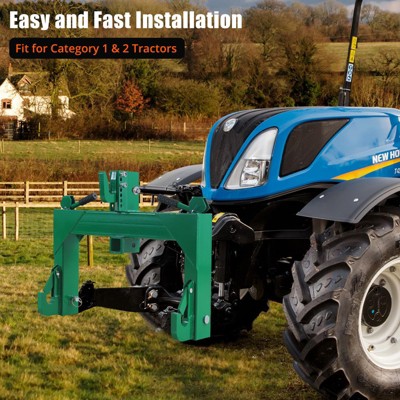 Garvee 3 Point Quick Hitch Category 1, 3000 LBS Lifting Capacity Tractor Quick Hitch, Quick Hitch Adaptor to Category 1 and 2 Tractors