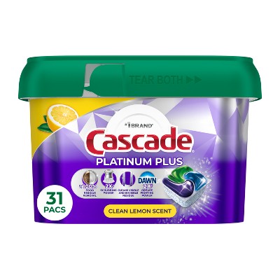 Cascade Platinum Plus Action Pacs Dishwasher Detergent - Lemon