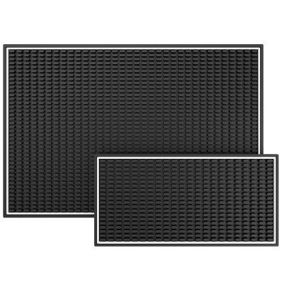 LunaLulinlk Dish Drying Mats 0.4in Thick Durable and Stylish Service Rubber Bar Mat for Spills, Coffee, Bars, Restaurants Dish Drying Mat, 2Pack
