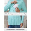 INSPIRE CHIC Women's Nursing Top Ruffle Pleated Long Sleeve Tunic Rayon Postpartum Breastfeeding Shirt Pregnancy Clothes - 2 of 4