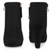 Perphy Women's Suede Platform Round Toe Chunky Heels Ankle Boots - 2 of 4