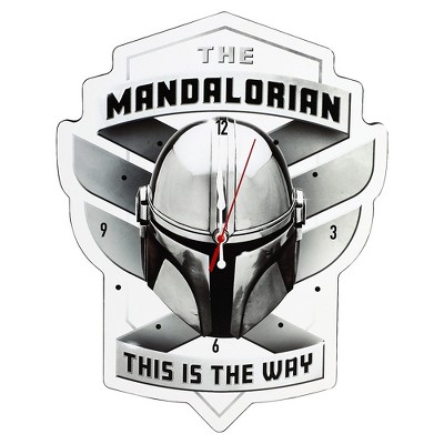 Star Wars The Mandalorian "This is the Way" Shaped Wall Clock