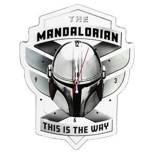 Star Wars The Mandalorian "This is the Way" Shaped Wall Clock - 1 of 2