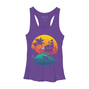 Women's Design By Humans Welcome summer from pirates By NLKart Racerback Tank Top - 1 of 2