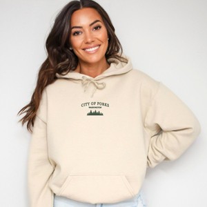 Embroidered City of Forks - Women's Graphic Hoodie - 1 of 3