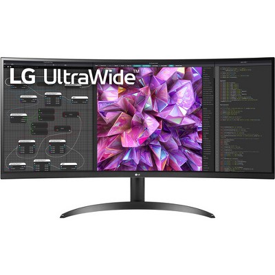 Manufacturer Refurbished LG BQ60QC 34" 3440 x 1440 21:9 HDR Curved Monitor, Black