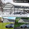 Heavy Duty Metal Carport with Galvanized Steel Roof, Carport Canopy for Driveway Car or Truck, Outdoor Metal Carport with Vertical Roof-Koiai - 3 of 4