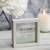 Pavilion Gift Company - Life is Tough - 5" x 5" Framed Glass Plaque - Wall Sign Panels - 2 of 4