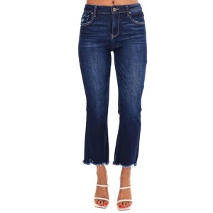 Women's High Rise Slim Straight Jeans - RISEN - 1 of 4