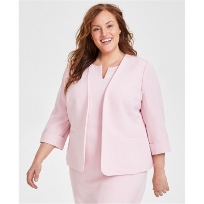 Kasper Womens Open-Front Blazer Jacket