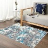 Non-Slip Washable Vintage Rug - Low Pile Throw Carpet for Living Room, Entrance, Laundry & Indoor Use - 2 of 4