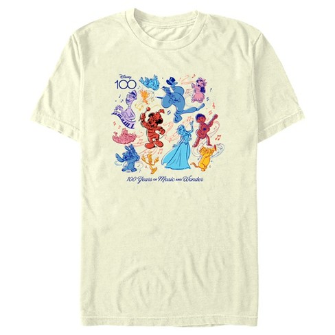 Men's Disney Character Sketches 100 Years Of Music And Wonder T