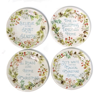 Tabletop 6.25" Christmas Story Canape Set/4 Canape Plates Certified International  -  Dining Plates