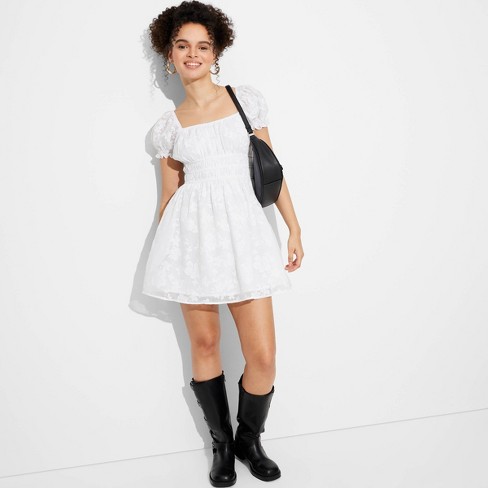 Women's Sleeveless Lace Fit & Flare Mini Skater Dress - Wild Fable