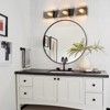 LLHZSY 29 9/10" Bathroom Vanity Light 3-Light Curved Fish Scales Glass Wall Light Sconce-Black - 2 of 4