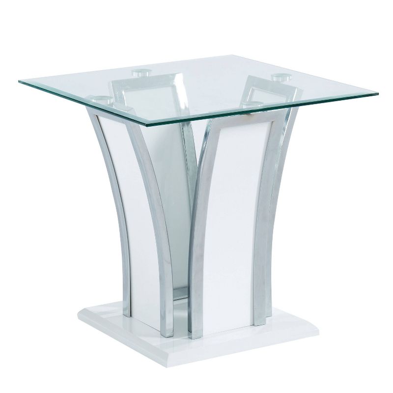 Tegan Glass Top End Table - miBasics, 1 of 6