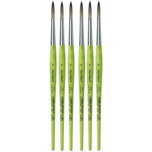 da Vinci FIT Synthetics Student Brush, Synthetic, Acrylic & Tempera, Round, Series 373, Size 8, Pack of 6 - 1 of 3