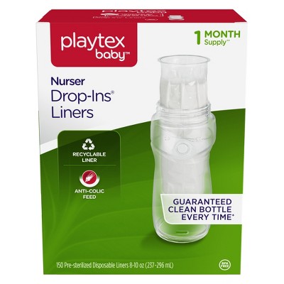 Free Shipping. 100 Count 8-10 oz New Playtex Nurser Bottle Liners Drop-Ins 