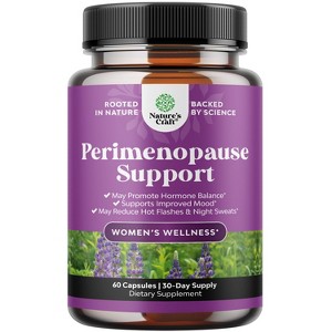 Perimenopause Support Capsules, Women's Pre Menopause Support, Women's Wellness Supplement, Nature's Craft, 60ct - 1 of 4
