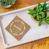 Monogram I Distressed White Wreath 3 x 3 MDF Decorative Wall and Tabletop Sign Plaque - 4 of 4