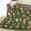 Lomsoe Christmas Green Throw Blanket, Christmas Decorations Winter Warm Flannel Throw Blanket Farmhouse Holiday Xmas Blankets. - 2 of 4