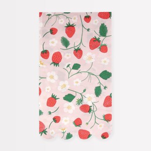 Meri Meri Strawberry Pattern Guest Towels (Pack of 16) - 1 of 2