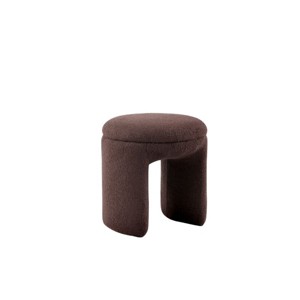 GlasFlength Accent Chairs Sofa Stool Footstool Vanity Stool Makeup Armless Chair Lazy Chair for Living Room, Brown, 18"*18"*19.5" - 1 of 2