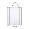 Unique Bargains Nylon A4 Mesh Zippered Clear Files Bag for Office Business with Handle - 2 of 4