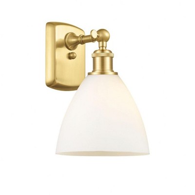 Bristol Glass - 1 Light Wall Sconce In Industrial Style-11.25 Inches Tall and 8 Inches Wide