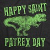 Mens Happy Saint Patrex Day T shirt Funny T-Rex Dinosaur St Patricks Day Graphic - Crazy Dog Men's T Shirt - 2 of 4